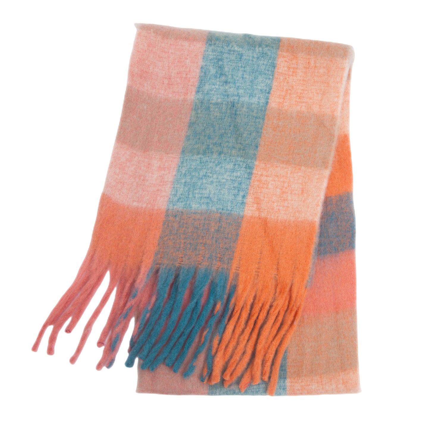 Women's Thick Color Thickened Double-sided Plaid Bib Scarfs