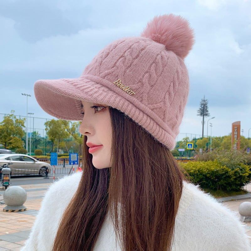 Female Winter Korean Style Fleece-lined Thickened Hats & Caps