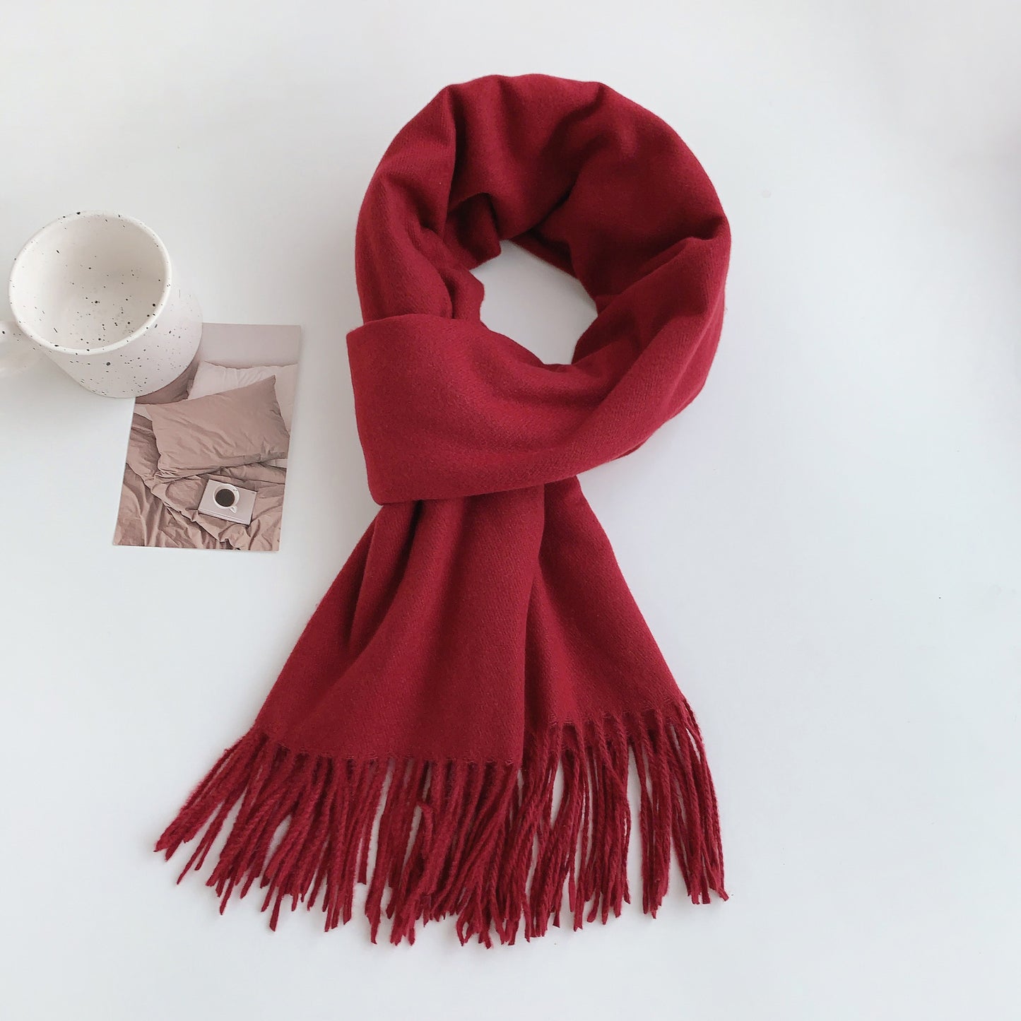 Women's Solid Color Korean Stylish Simple Versatile Scarfs