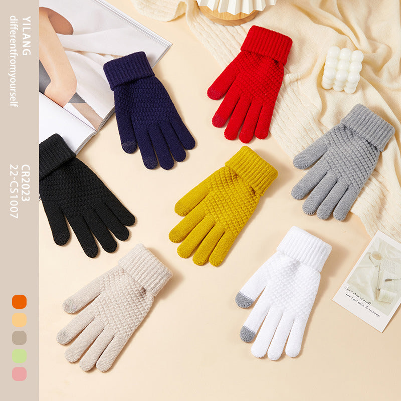 Women's Winter Thermal Knitting Cold Protection Fleece Gloves