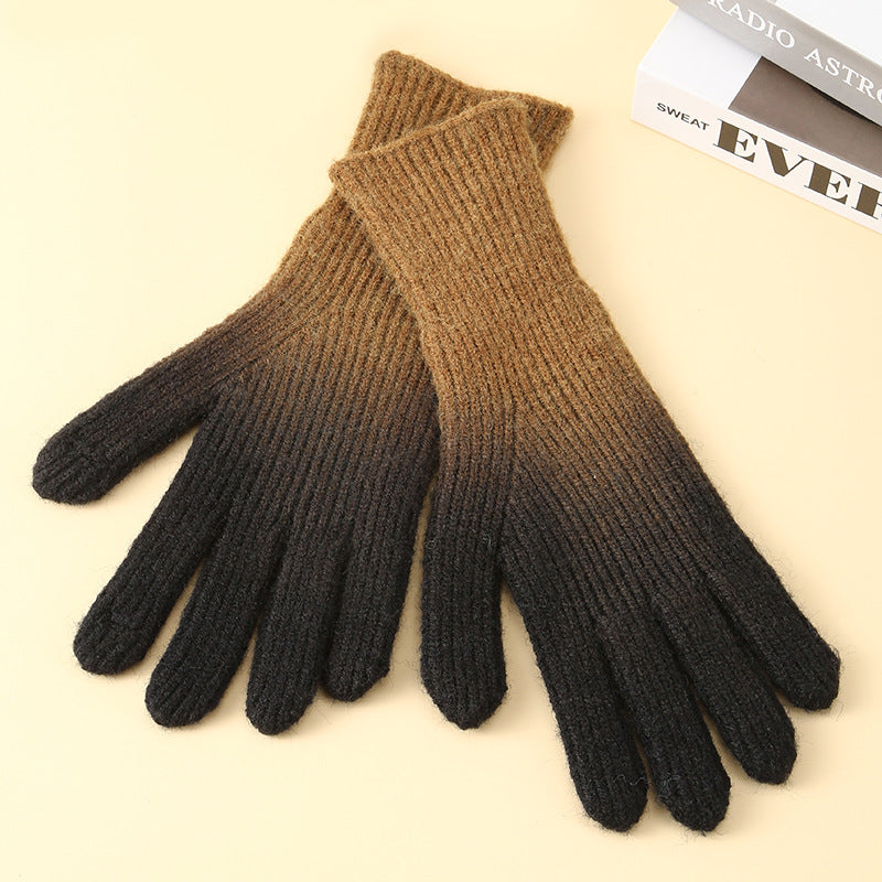 Women's Thick Wool Riding Winter Outdoor Sports Gloves