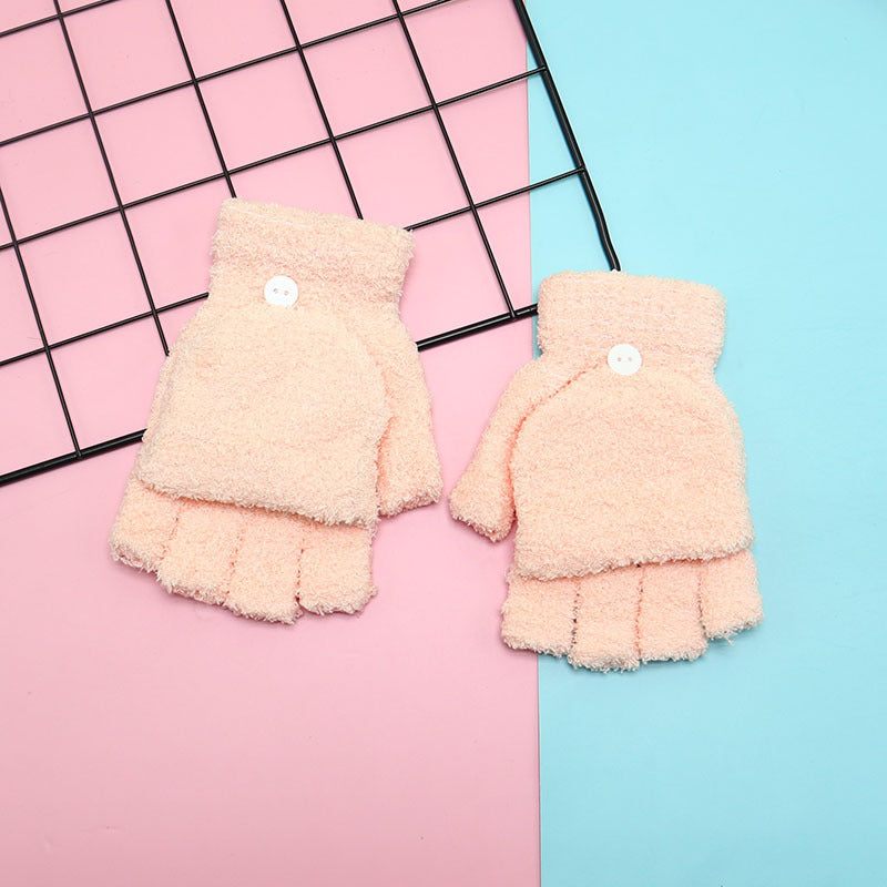 Flip Warm Cute Primary School Clow Gloves