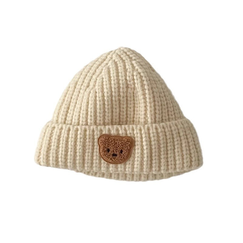 Hat Cute Bear Knitted Warm Pullover Kids' Headwear