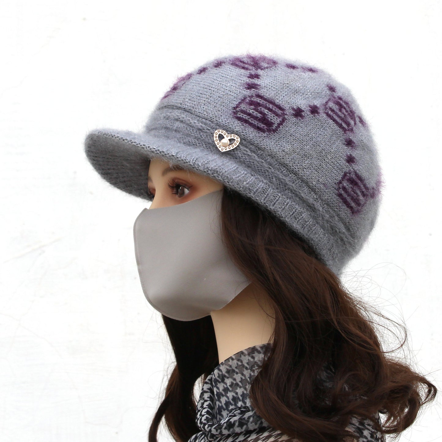 Winter Hat Female Mom Style Elders Grandma Fleece Thickened Hats & Caps