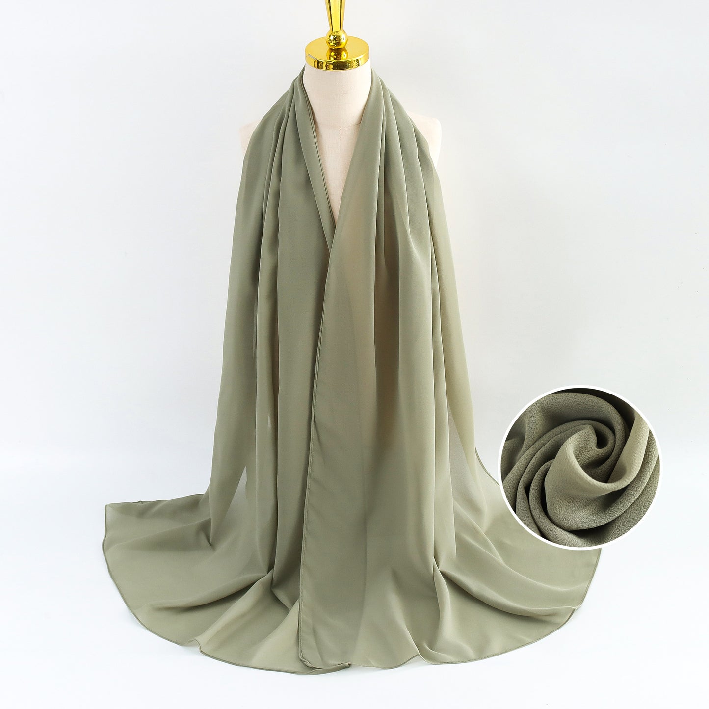 Women's Pearl Chiffon Solid Color Bubble Bag Scarfs