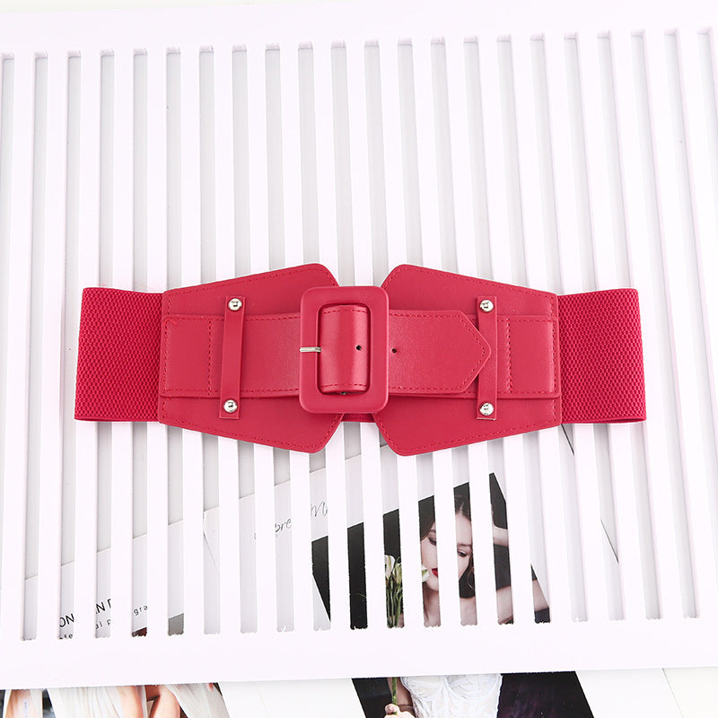 Women's Fashionable Retro Elastic Shirt Waist Seal Belts