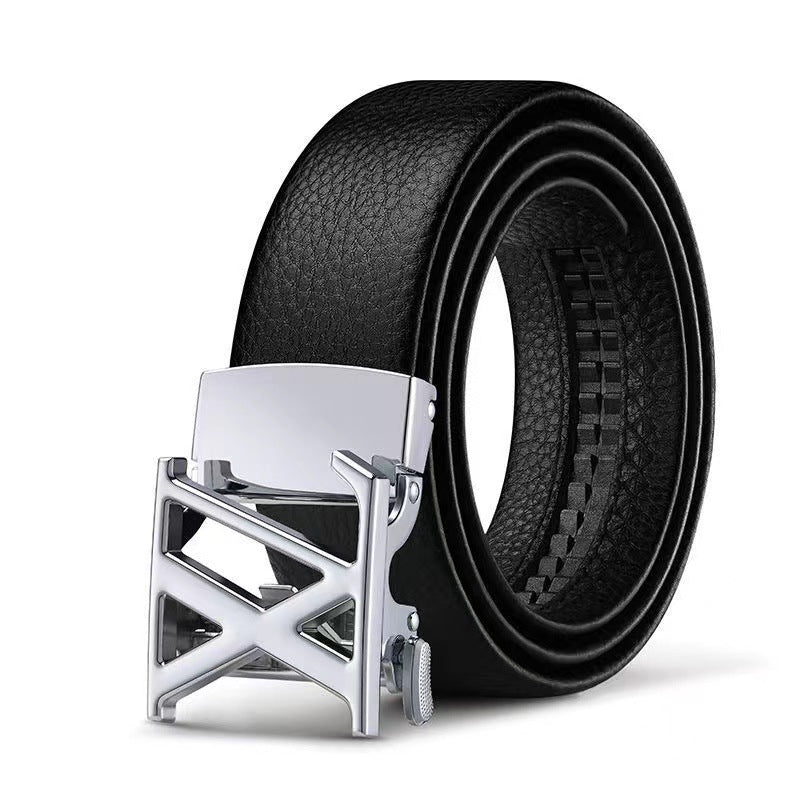 Men's Letter Alloy Buckle Automatic Waist Regular Belts