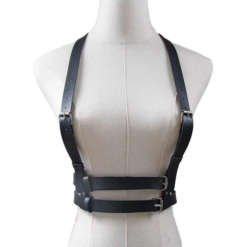 Punk Leather Belly Band Personalized Performance Wear Strap Waist Belts