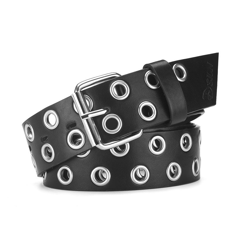 Women's & Men's Punk Pin Buckle Casual Decorative Hollow Belts