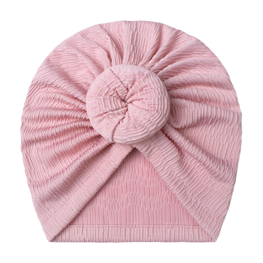 Donut Hat Comfortable Striped Solid Color Kids' Headwear