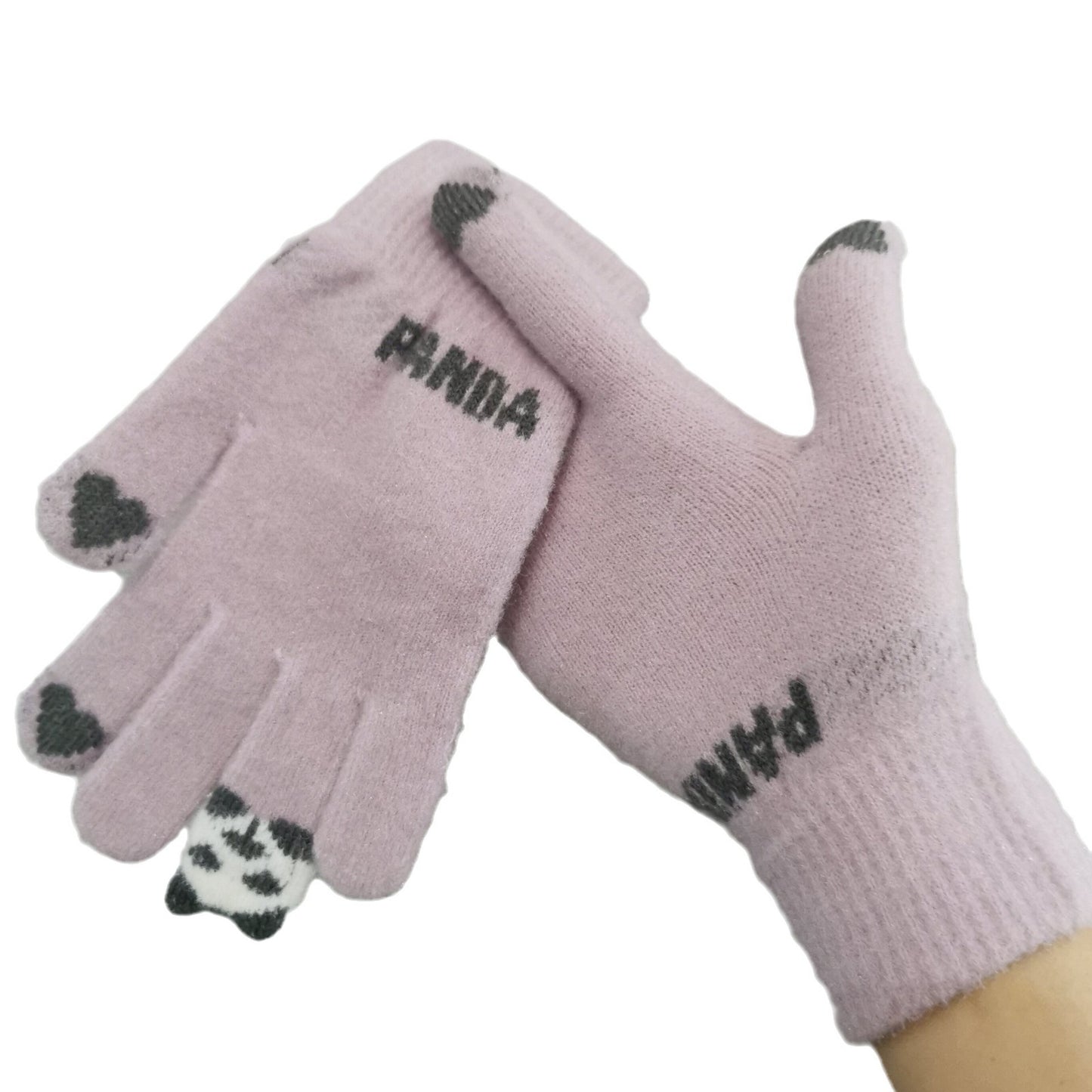 Women's Touch Screen Knitted Windproof Cycling Warm Gloves