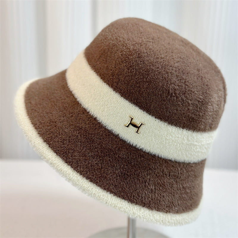 Women's Hat Korean Color Matching Front Large Back Small Hats & Caps