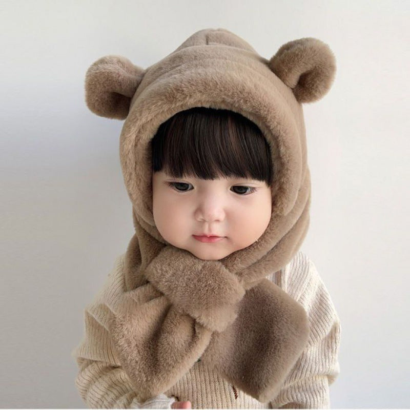 Hat Integrated Cute Super Windproof Winter Kids' Headwear