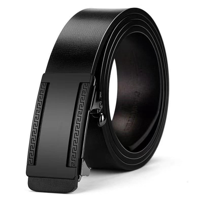 Men's Toothless Inner Wear Letters Automatic Buckle Belts