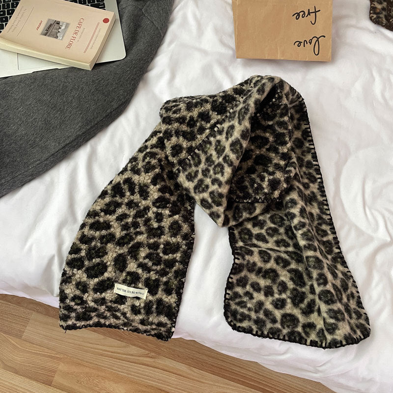 Kind Of Cycle Leopard Print Small Curls Female Fashionable Scarfs