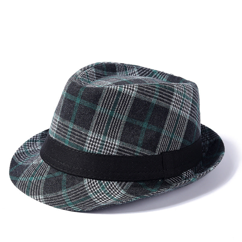 Men's British Style Billycock Plaid Hat Top Hats & Caps