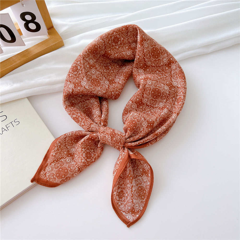 Women's Towel Silk Autumn Summer Fashionable Decorative Four With Scarves