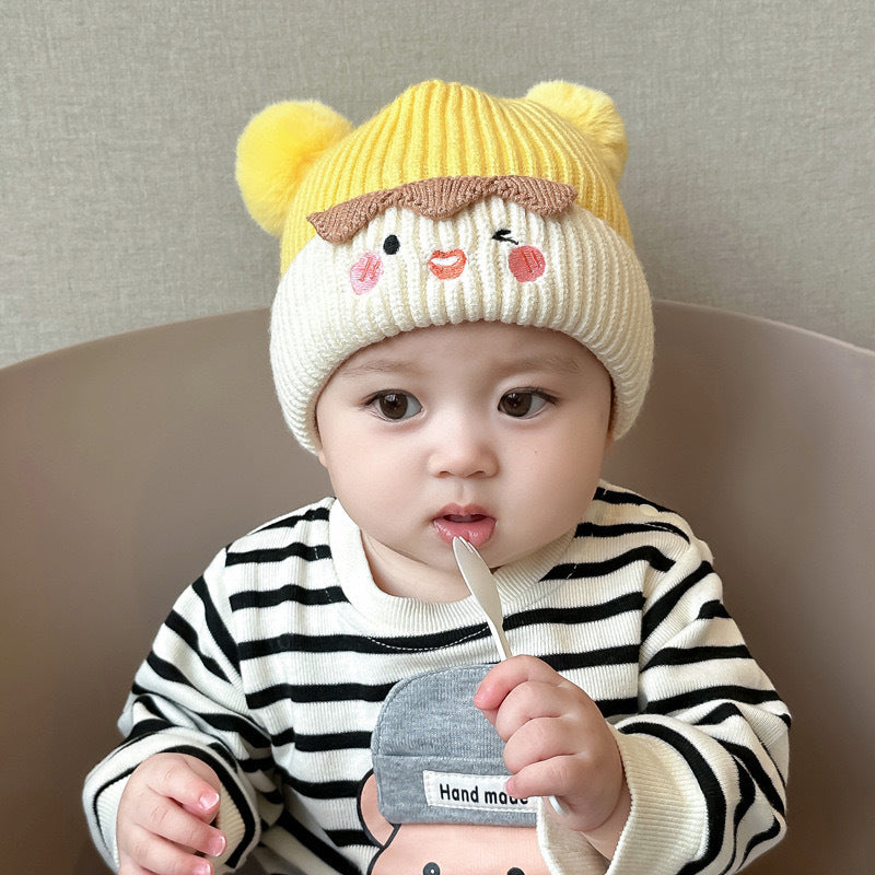 Winter Korean Style Boys Plush Bonnet Kids' Headwear