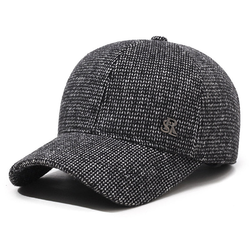 Men's Woolen Baseball Fleece-lined Warm Dad Style Hats & Caps