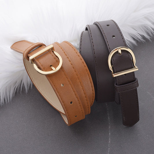 Women's Pin Buckle Personalized Simple Decorative Suit Belts