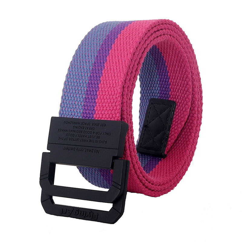 Women's & Men's Casual Rubber Effect Paint Pants Alloy Belts