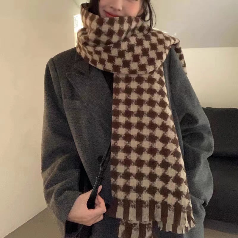 Women's High-grade Plaid Shawl Autumn Versatile Fashion Scarfs