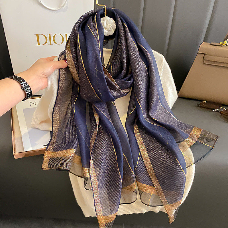 Women's Fashionable Elegant Winter Striped Retro Shawl Scarfs