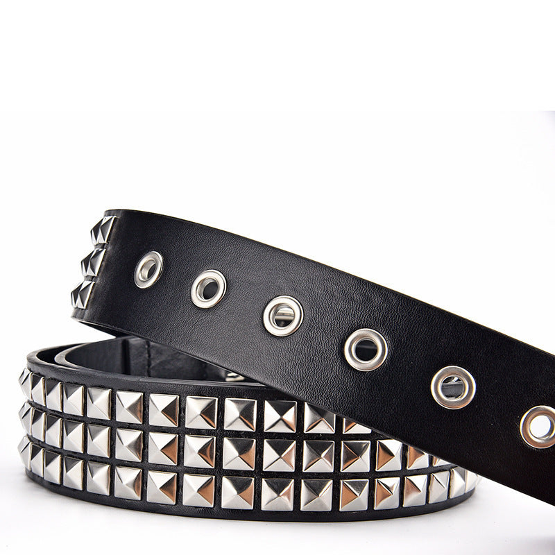 Women's & Men's Stainless Steel Rivet Three Breasted Hip Belts