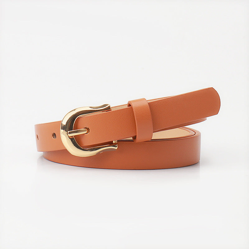 Women's Pin Buckle Flat Candy Color Simple Belts