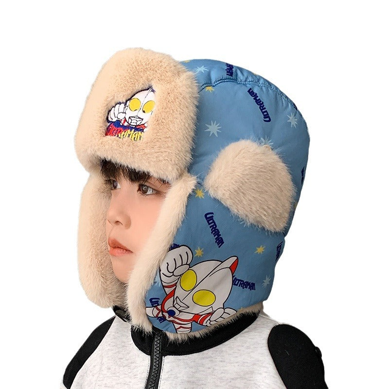 Women's & Men's Hat Cartoon Keep Warm Fleece-lined Windproof Kids' Headwear