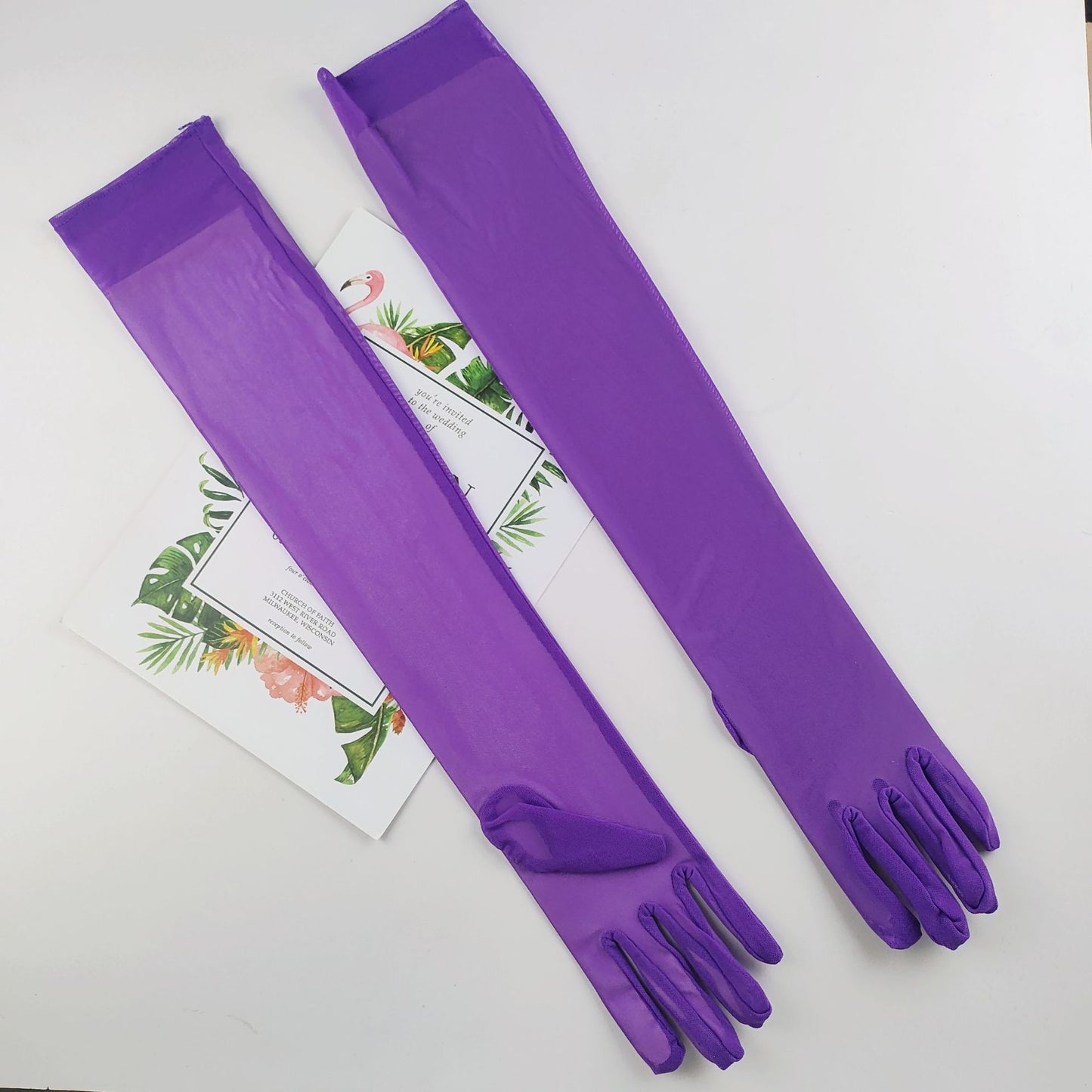 Women's Elegant Long Black Silk Summer Riding Gloves