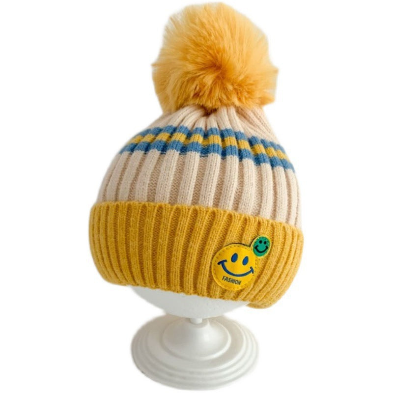 Women's & Men's Hat Knitted Cute Smiley Face Earflaps Kids' Headwear