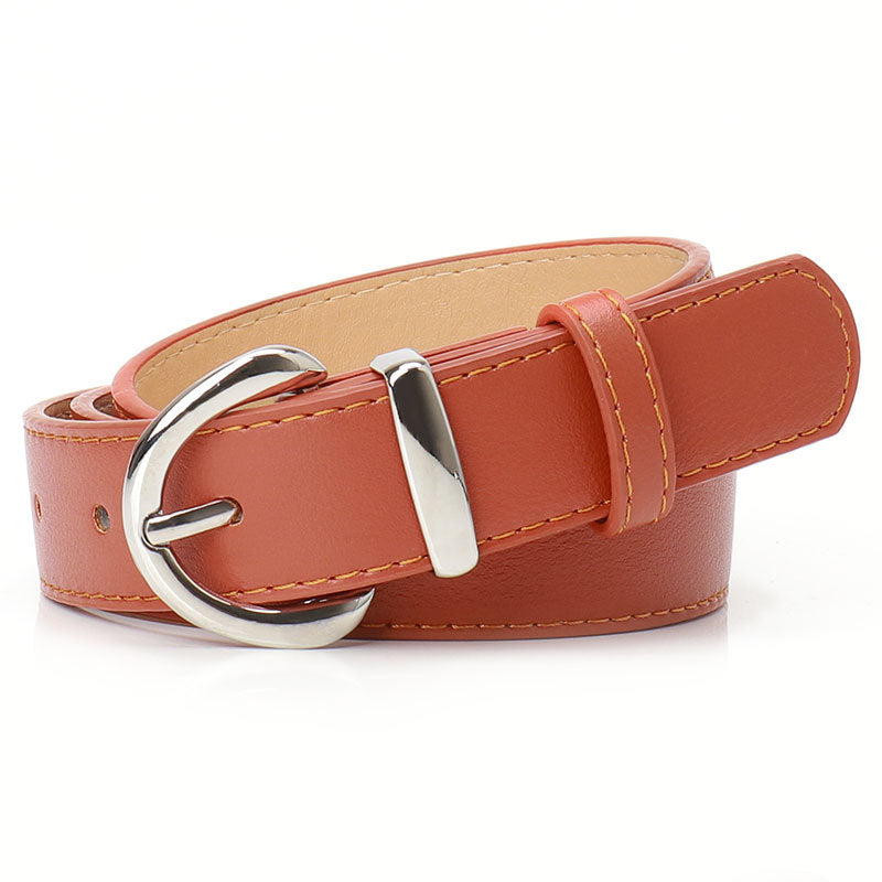 Women's Alloy Pin Buckle Female Korean Style Simple Casual Belts