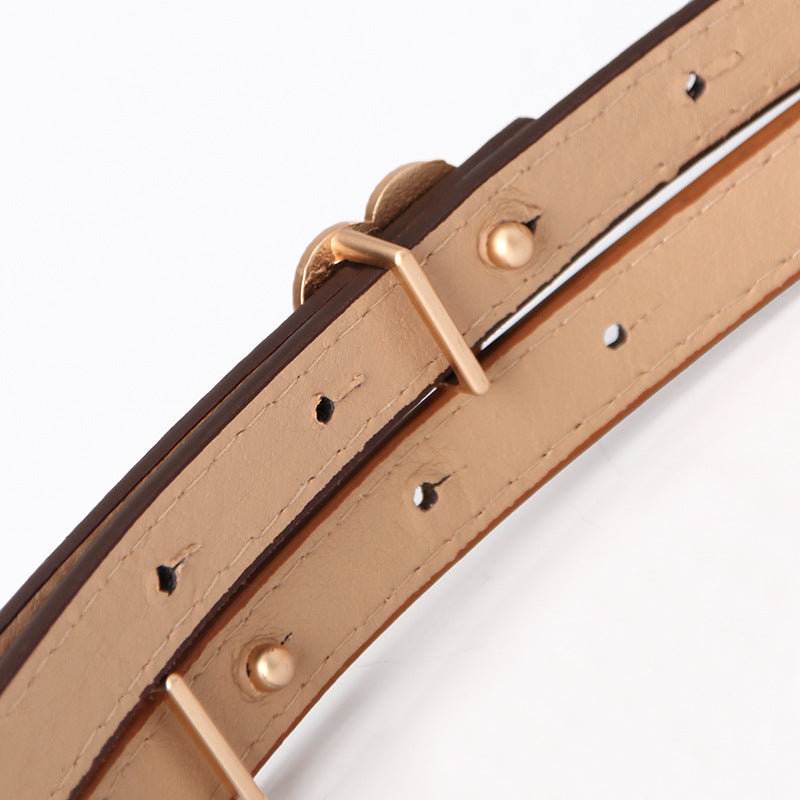 Women's Trend Personalized Thin Peach Heart Buckle Belts