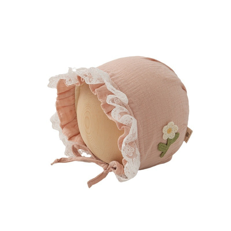 Hat Lace Warm Earflaps Born Care Kids' Headwear