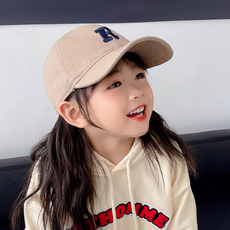 Letter Autumn Bay Hat Boys Sun Protection Simple Kids' Headwear