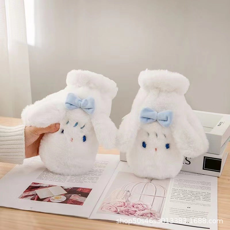 Warm All-inclusive Halter Cute Cartoon Plush Gloves