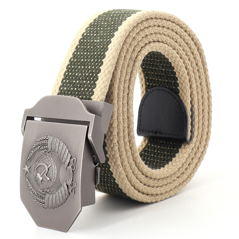 Women's & Men's Canvas Outdoor Military Training Casual Pants Belts