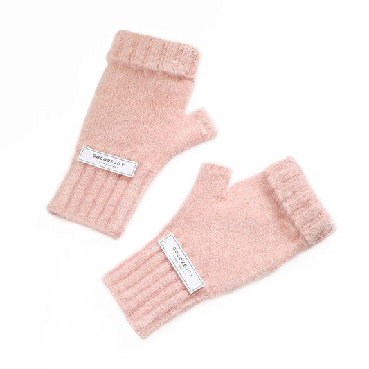 Women's Knitted Outdoor Plus Fluff Thickened Warm Gloves