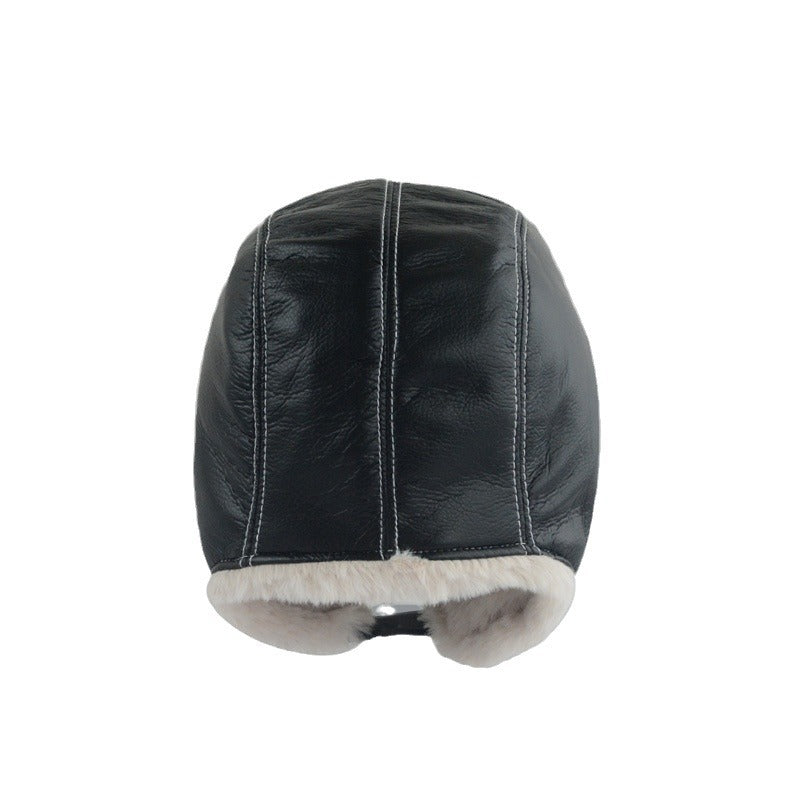 Women's & Men's Winter Lei Retro Pilot Leather Plush Kids' Headwear