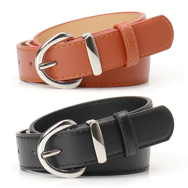 Women's Alloy Pin Buckle Female Korean Style Simple Casual Belts