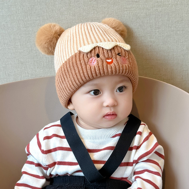 Winter Korean Style Boys Plush Bonnet Kids' Headwear