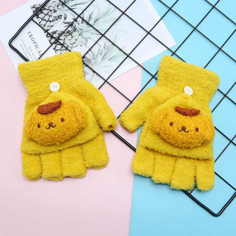 Flip Warm Cute Primary School Clow Gloves