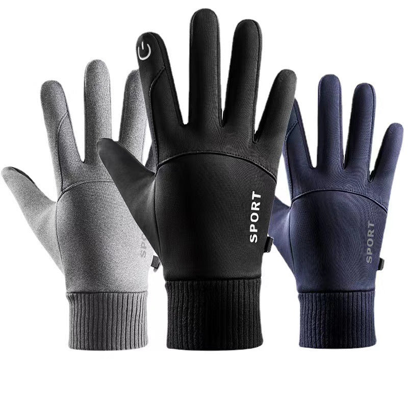 Women's & Men's Touch Screen Warm Cycling Driving Motorcycle Electric Thickened Fleece-lined Gloves