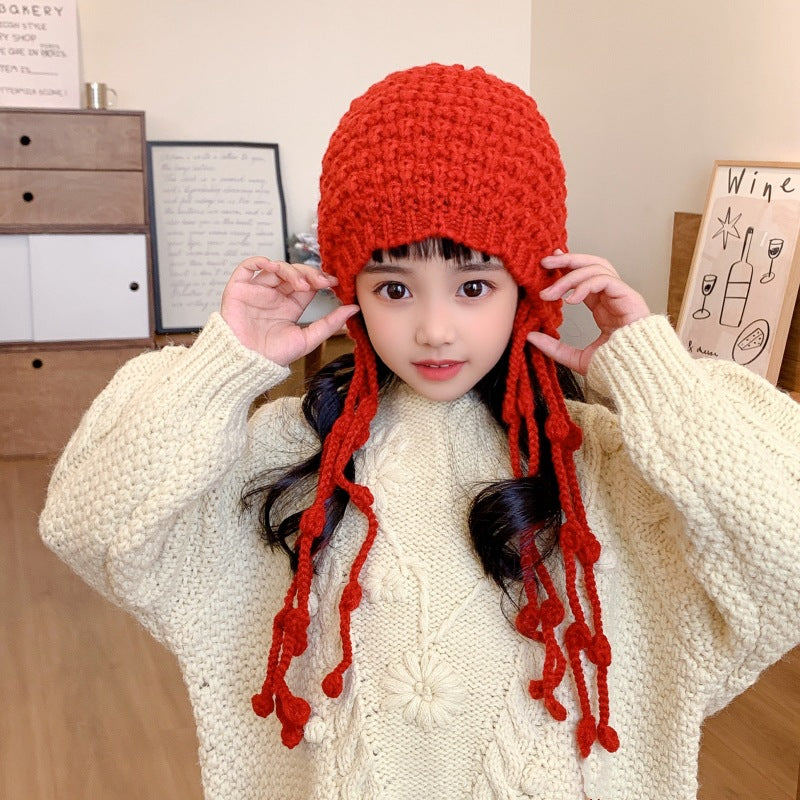 Children's Style Korean Wool Hat Western Handmade Kids' Headwear