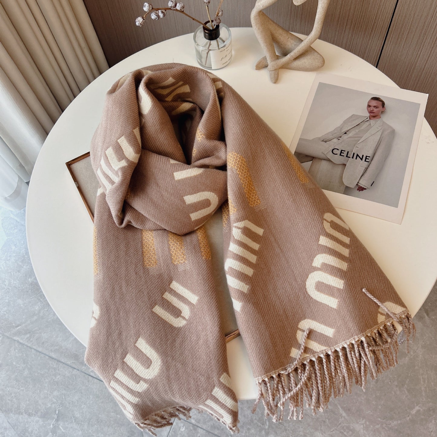 Korean Fashion Shawl Double-sided Jacquard Tassel Scarfs