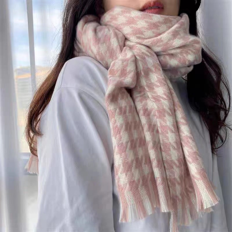 Women's High-grade Plaid Shawl Autumn Versatile Fashion Scarfs