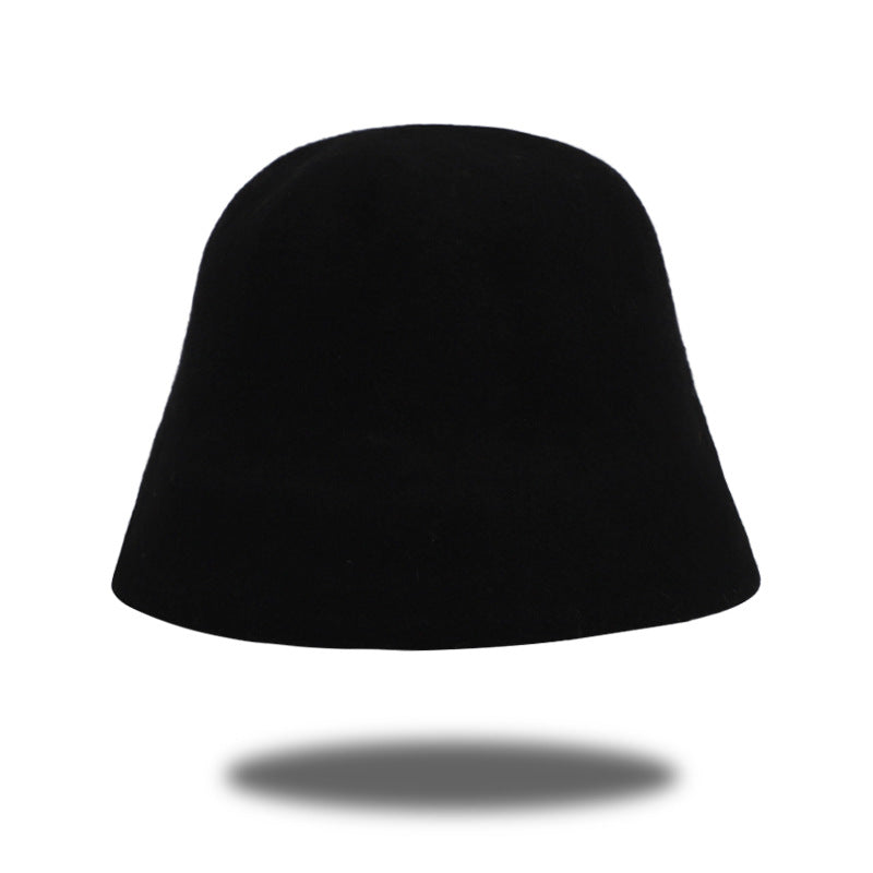 Women's Hat Fashion Simple Wool Bucket Dome Hats & Caps