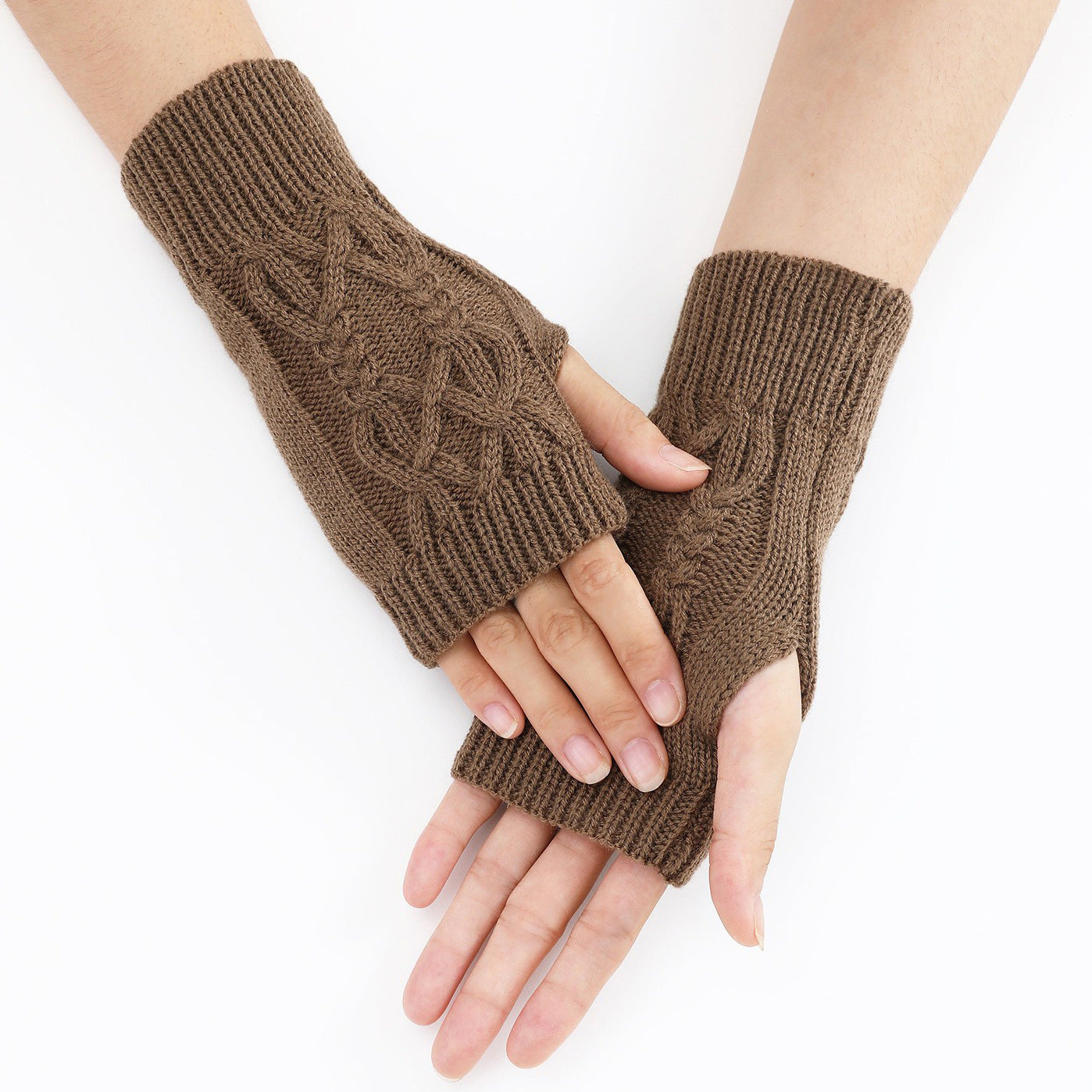 Women's & Men's Wristband Warm Fashion Dew Half Finger Gloves