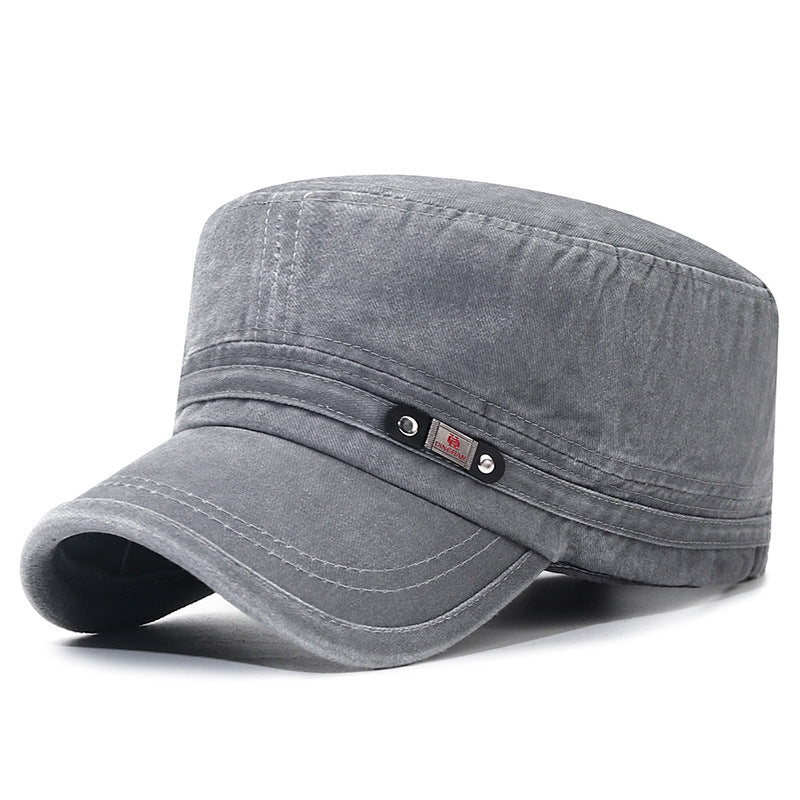 Men's Hat Distressed Cotton Cloth Flat-top Peaked Outdoor Hats & Caps